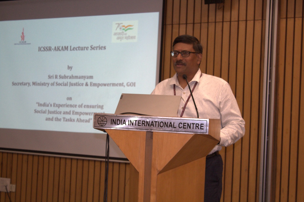 Azadi ka Amrit Mahotsav Lecture Series - Sri R Subrahmanyam, Secretary, Ministry of Social Justice & Empowerment, GOI