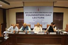 ICSSR is celebrated its 49th Foundation Day on Friday, May 11, 2018 in the Conference Hall of the ICSSR, Aruna Asaf Ali Marg, New Delhi at 3:00 pm. To commemorate this day, ICSSR has arranged Foundation Day Lecture, which was delivered by Dr. Vinay Sahasrabuddhe, President, Indian Council of Cultural Relations (ICCR), New Delhi  and Prof. Sanjeev Sanyal, Principal Economic Advisor, Government of India, Ministry of Finance, New Delhi.
